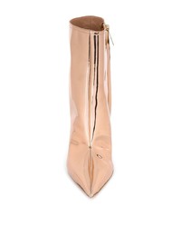 Золотые кожаные ботильоны от Elisabetta Franchi