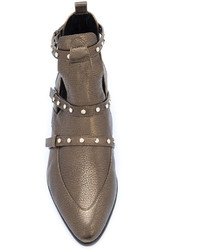 Золотые кожаные ботильоны от Jimmy Choo