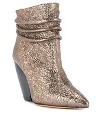 Золотые кожаные ботильоны от IRO