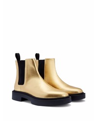 Мужские золотые кожаные ботинки челси от Giuseppe Zanotti