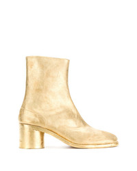 Мужские золотые кожаные ботинки челси от Maison Margiela