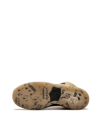 Мужские золотые кожаные высокие кеды от Nike