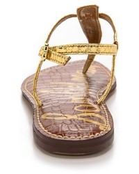 Золотые кожаные вьетнамки от Sam Edelman