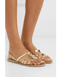 Золотые кожаные гладиаторы от Ancient Greek Sandals