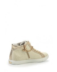 Женские золотые кожаные кеды от Keddo