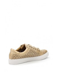 Женские золотые кожаные кеды от Mariamare