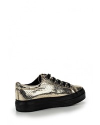 Женские золотые кожаные кеды от Tony-p