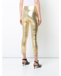 Золотые кожаные леггинсы от Sprwmn
