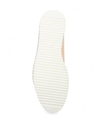 Женские золотые кожаные лоферы от Flyfor