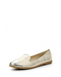 Женские золотые кожаные лоферы от Guapissima