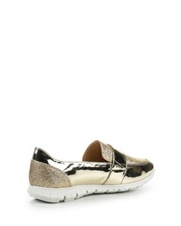 Женские золотые кожаные лоферы от Sergio Todzi