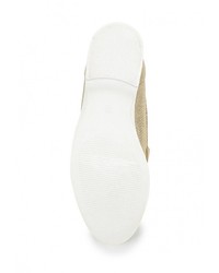 Женские золотые кожаные лоферы от Topway