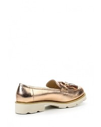 Женские золотые кожаные лоферы от XTI