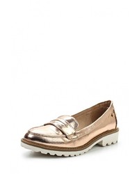 Женские золотые кожаные лоферы от XTI