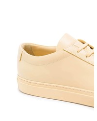 Мужские золотые кожаные низкие кеды от Common Projects