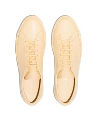 Мужские золотые кожаные низкие кеды от Common Projects