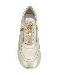 Женские золотые кожаные низкие кеды от Högl