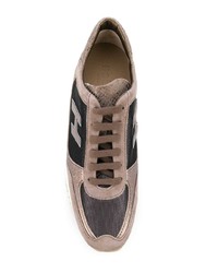 Женские золотые кожаные низкие кеды от Hogan