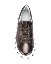 Женские золотые кожаные низкие кеды от Schutz