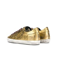 Мужские золотые кожаные низкие кеды от Golden Goose Deluxe Brand