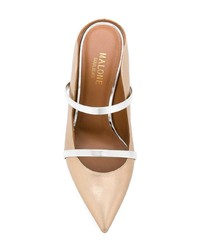 Золотые кожаные сабо от Malone Souliers