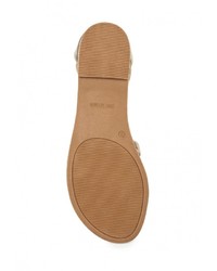 Золотые кожаные сандалии на плоской подошве от Call it SPRING