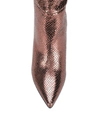 Золотые кожаные сапоги от Marc Ellis