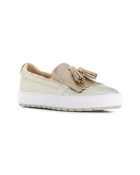 Женские золотые кожаные слипоны от Geox