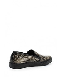 Женские золотые кожаные слипоны от Bronx