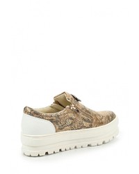 Женские золотые кожаные слипоны от Daze