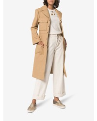 Женские золотые кожаные слипоны от Bottega Veneta