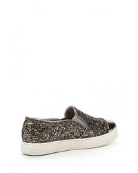 Женские золотые кожаные слипоны от Ideal