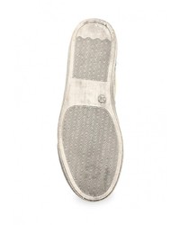 Женские золотые кожаные слипоны от Mada-Emme