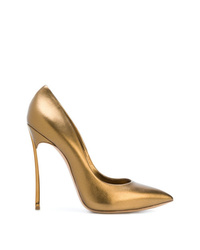 Золотые кожаные туфли от Casadei