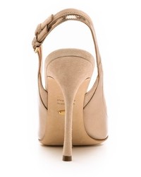 Золотые кожаные туфли от Sergio Rossi