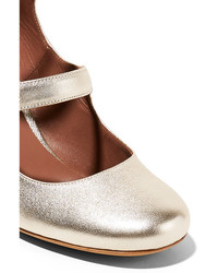 Золотые кожаные туфли от Tabitha Simmons