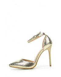 Золотые кожаные туфли от Mada-Emme