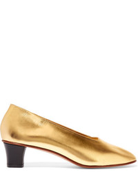 Золотые кожаные туфли от Martiniano