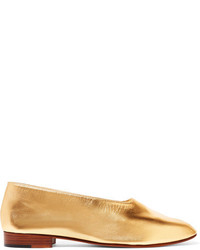Золотые кожаные туфли от Martiniano