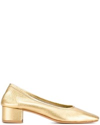 Золотые кожаные туфли от Maryam Nassir Zadeh