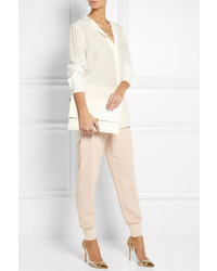 Золотые кожаные туфли от Gianvito Rossi