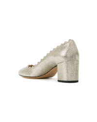 Золотые кожаные туфли от Chloé