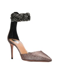 Золотые кожаные туфли от Aquazzura