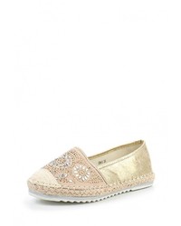 Женские золотые кожаные эспадрильи от Max Shoes