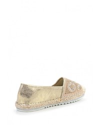Женские золотые кожаные эспадрильи от Max Shoes