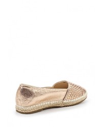 Женские золотые кожаные эспадрильи от Queen Vivi