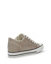 Золотые кроссовки на танкетке от Bella Comoda