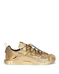 Мужские золотые кроссовки от Dolce & Gabbana