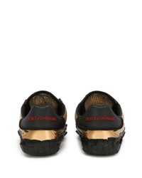 Мужские золотые кроссовки от Dolce & Gabbana