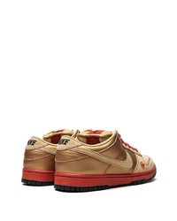 Мужские золотые низкие кеды от Nike